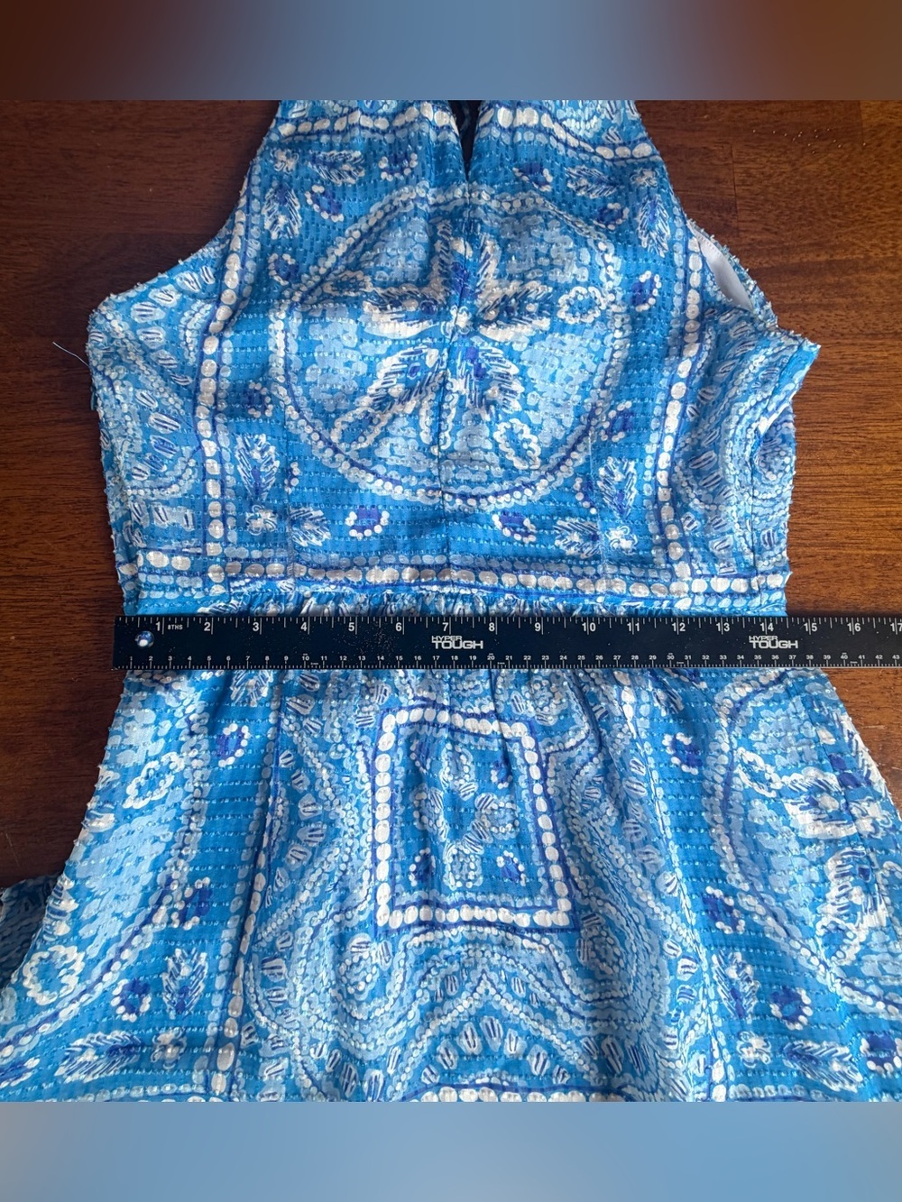 Vineyard Vines Sand Dollar scarf print halter neck maxi dress - Picture 6 of 7